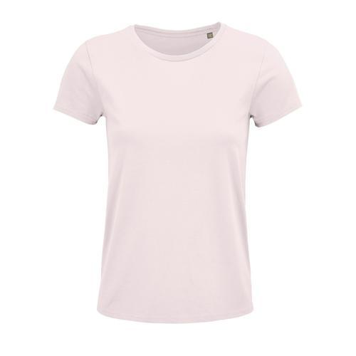 TEE-SHIRT PERSONNALISABLE FEMME COTON ORGANIQUE BIO JERSEY 150 ROSE PÂLE