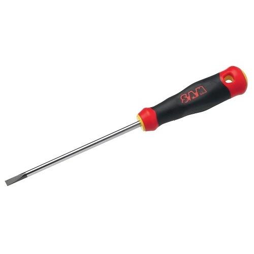 TOURNEVIS BI-MATIÈRE FENTE À LAME RONDE - POUR ÉLECTRICIEN - 4X150 MM SAM OUTILLAGE