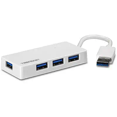 Trendnet TU3-H4E hub & concentrateur 5000 Mbit/s Blanc_0