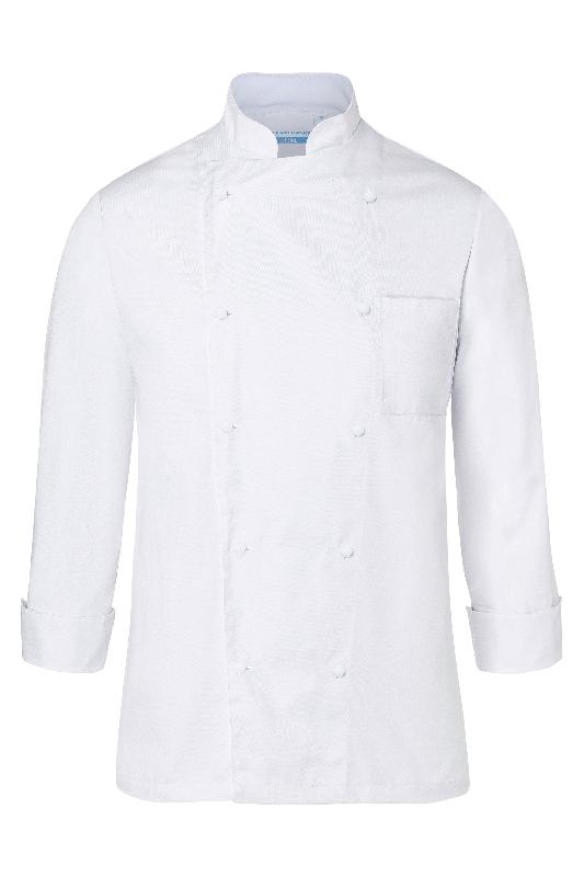 VESTE DE CUISINE POUR HOMME BASIC, NOIRE ; TAILLE : S
