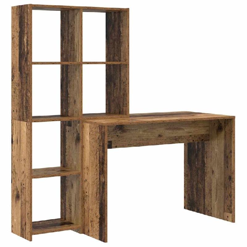 VidaXL Bureau Bois Ancien 138,5 x 55 x 143 cm Bois d'ingénierie Modèle Titan Jardin - 3337255_0