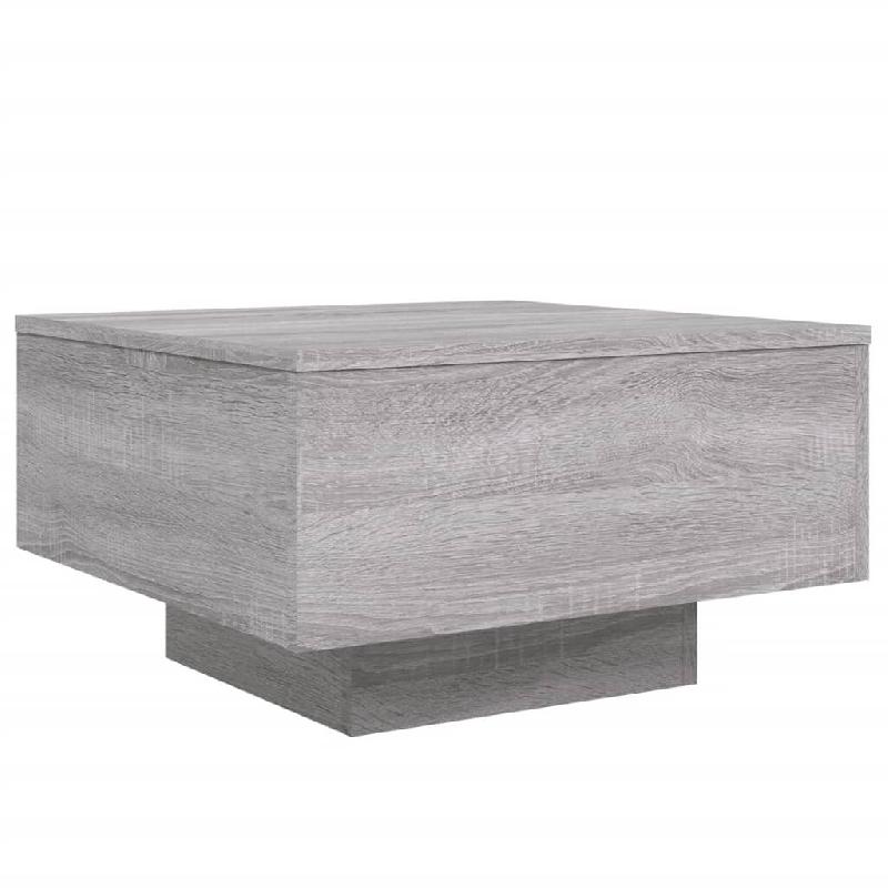VidaXL Table basse sonoma gris 55x55x31 cm bois d'ingénierie Modèle Atlas Infinite Élégance - 836572_0