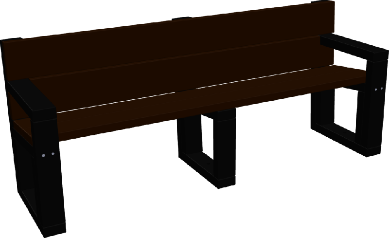 Banc Eko avec accoudoirs (4places) - Espace Renard fabricant et installateur - Réf : EK06.4_0