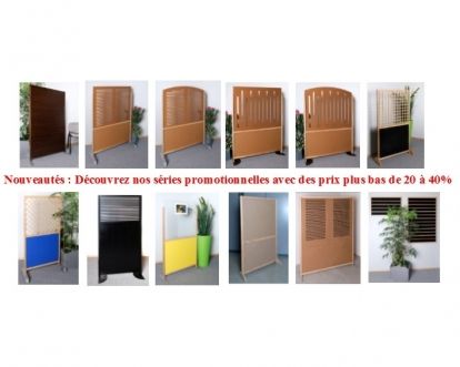 Cloisons amovibles - occultantes ou ajourées - finition MDF ou verre - tous coloris RAL - Ardal_0