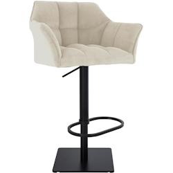 CLP Tabouret de bar Damaso Cord Crème/Noir - beige textile 326333_0