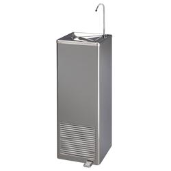 COSMETAL Fontaine Refrigeree Reseau Detente Directe Avec Banc De Glace - Debit 30L/H - 2 Sorties - Avec Pedale Pour Rince Bouche RIVER-IB-30/2-P - Aci_0