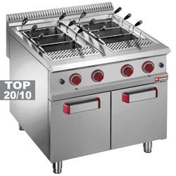 Cuiseur à pâtes gaz - 2 cuves 40 litres sur meuble fermé (sans paniers) - Modèle G9/CPA8_0