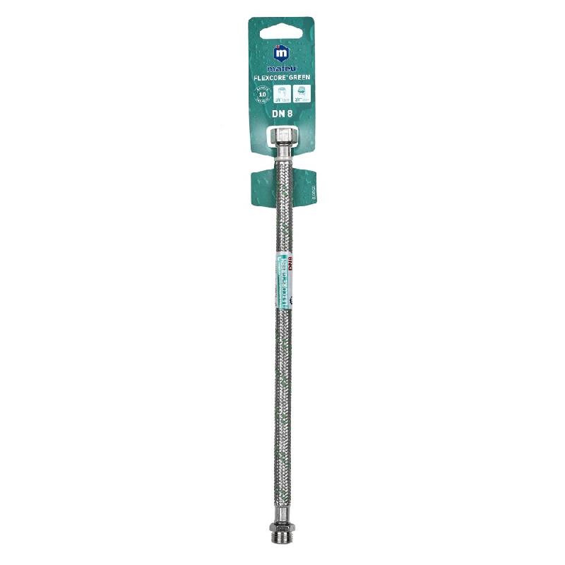 Flexible métallique de raccordement 30 cm - Mâle/Femelle 12 x 17 - Polyéthylène inox - Garantie 10 ans_0