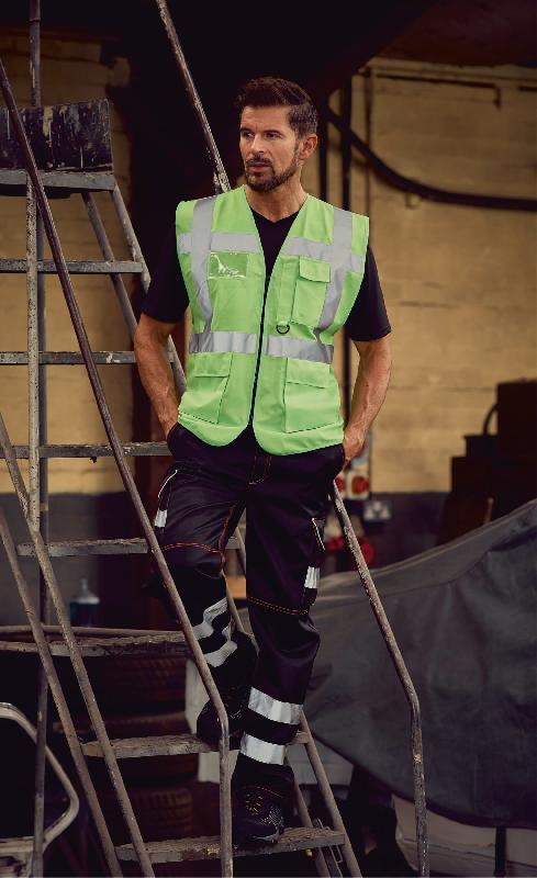 Gilet multifonction haute visibilité Yoko - Réf: YHVW801 - Polyester avec bandes réfléchissantes EN ISO20471_0