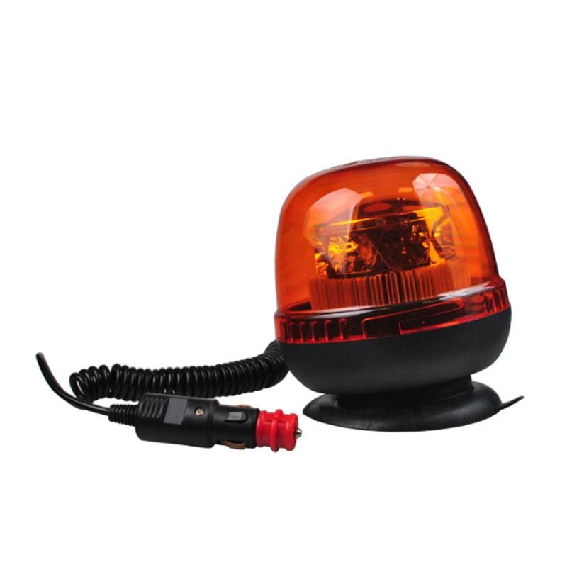 Gyrophare LED 12V-24V DC IP56 orange - fixation aimantée avec ventouse - M-Tech_0