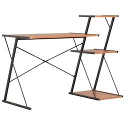 Helloshop26 - Bureau table poste de travail meuble d'ordinateur informatique étude avec étagère et 116 x 50 x 93 cm noir 02_0023482 - 3000214349336_0
