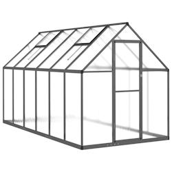 Helloshop26 - Serre tente abri plante fleur légumes avec cadre de base 334 x 169 x 195 cm aluminium anthracite 02_0044501 - 3000220181494_0