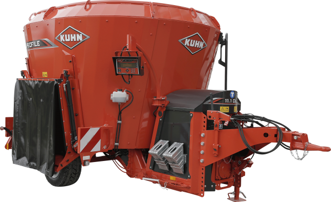 Mélangeuse traînée Profile 12.1 DL - Kuhn - 1 vis verticale, capacité 12 m³, distribution latérale_0