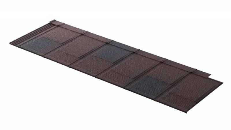 Panneaux aspect de shingles métalliques - Revêtement pierre naturelle ou thermolaqué - METROTILE® interlock iSHINGLE_0