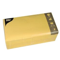 Papstar Serviettes, 1 pli pliage 1/4 33 cm x 33 cm jaune_0