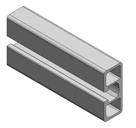 Profilé aluminium 45×19 - Moment d'inertie Ix 6.1 Cm4 / Iy 1.5 Cm4 - Masse linéique 0.8 Kg/m_0