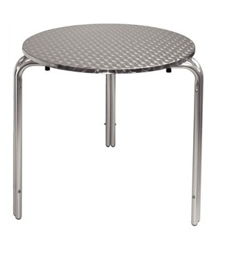 TABLE BISTRO EMPILABLE EN ACIER INOXYDABLE_0