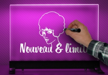 Tableau lumineux effaçable LED 36x26cm - 28 modes d'éclairage multicolores - Idéal pour affichage promotionnel_0