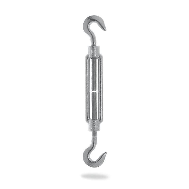 Tendeur à 2 crochets zingué - Ø 22 mm - Acier zingué - Norme CE - C.M.U jusqu'à 2,240 tonnes - Garantie 1 an_0