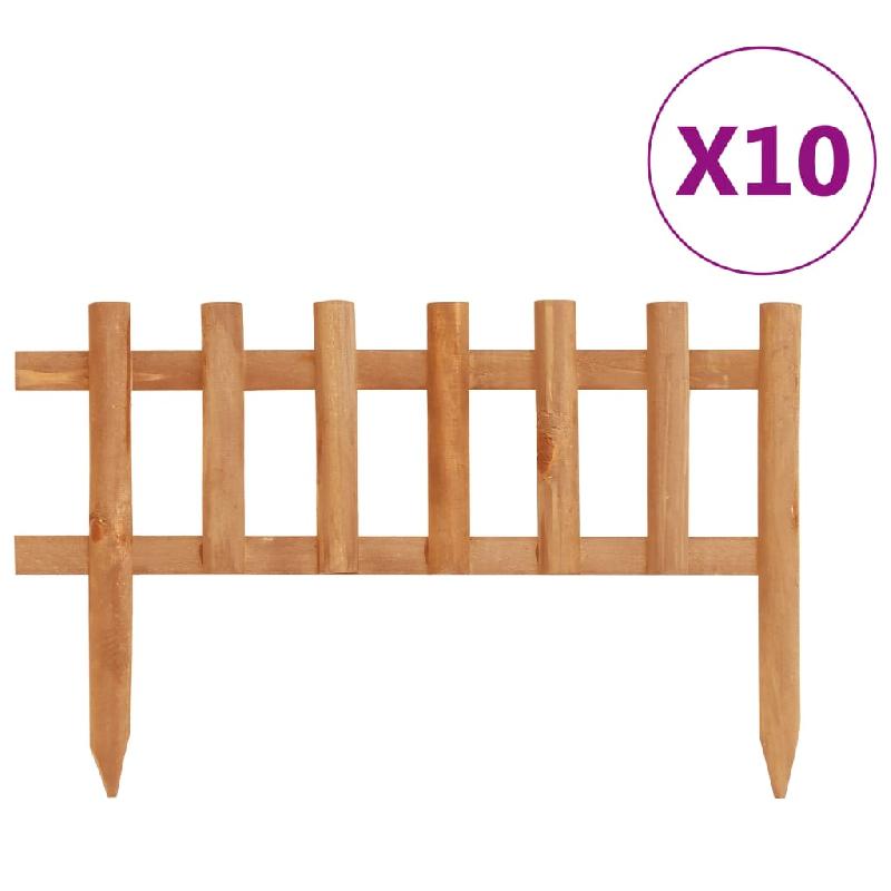 Vidaxl bordure de jardin 10 pcs bois de sapin 4,4 m 314844_0