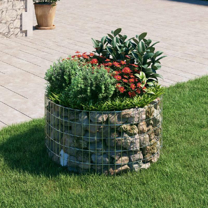 Vidaxl poteau à gabion circulaire acier galvanisé ø100x50 cm 152017_0