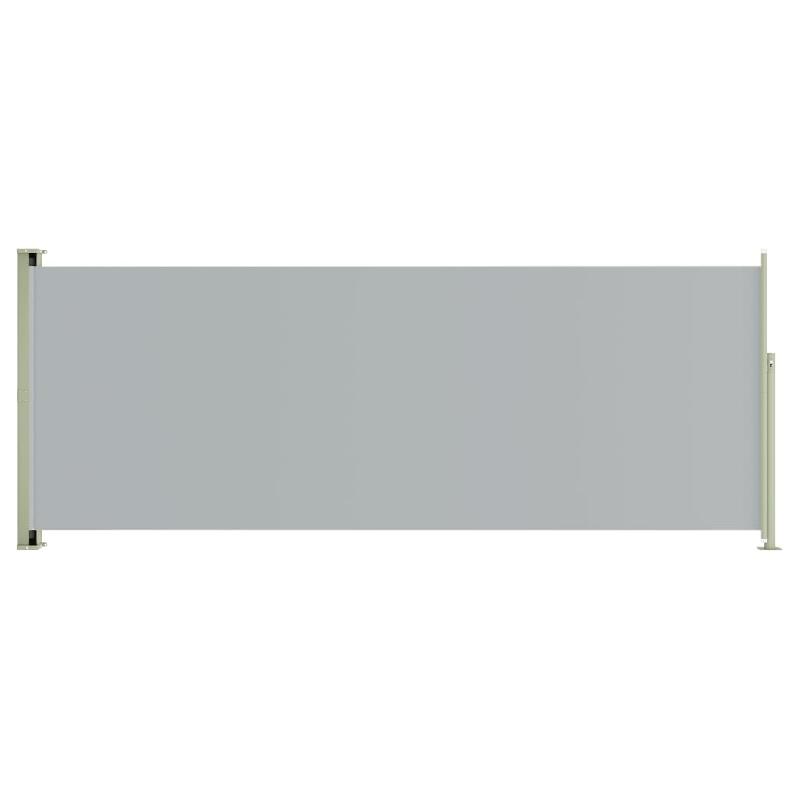 AUVENT PARAVENT STORE BRISE-VUE LATÉRAL RÉTRACTABLE DE PATIO JARDIN TERRASSE BALCON PROTECTION VISUELLE ÉCRAN 117 X 300 CM GRIS 02_0007200_0