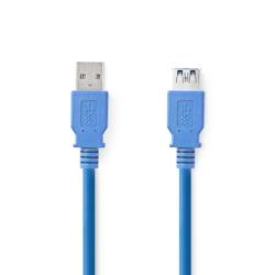 Câble Usb 3.0  A Mâle - A Femelle  2,0 M  Bleu Usage Non Intensif Nedis - bleu 3665476641750_0