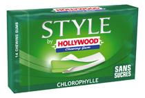 CARTON 18 PAQUETS DE 14 CHEWING-GUMS HOLLYWOOD STYLE CHLOROPHYLLE - CHEWING-GUMS HOLLYWOOD