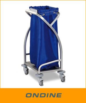 Chariot pour collecte de linge sale avec support - ondine_0