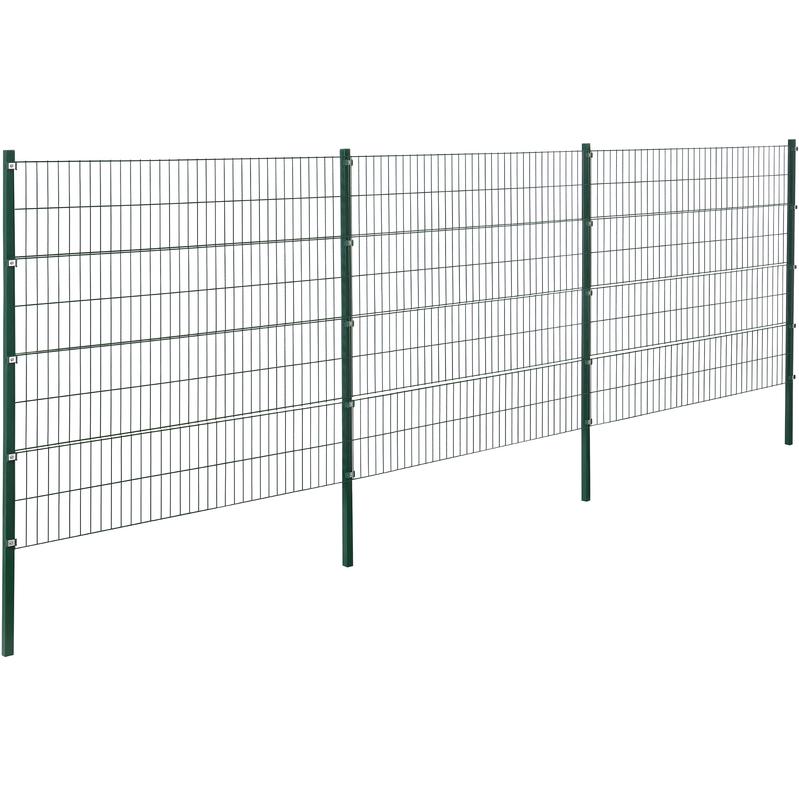 Clôture Grillage Étamé et Enduit par PVC Fil de Fer Vert 25 m x 0,8 m pro.tec 