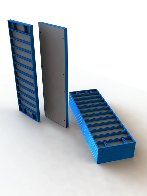 Coffrage métallique modulaire manuportable - TEKO, RASTO, MODALU et MODACIER - cadre en acier ou aluminium avec peau en bois phénolique_0