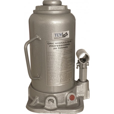 Cric bouteille hydraulique 20 tonnes - Référence 15M13020 - Utilisation horizontale et soupape de sécurité_0