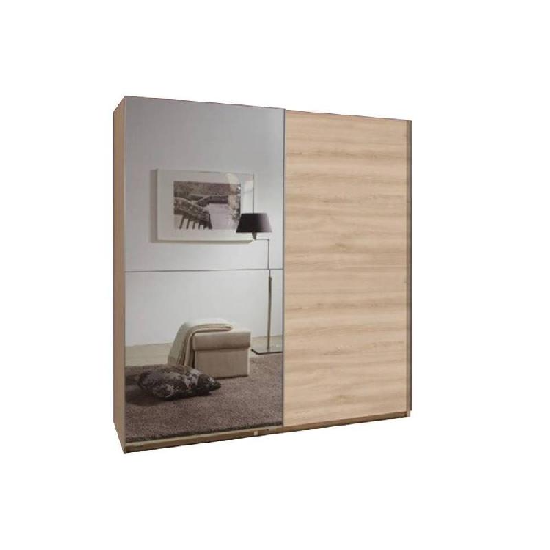 DRESSING PORTES COULISSANTES CLAPTON 179 CM CHÊNE / MIROIR_0