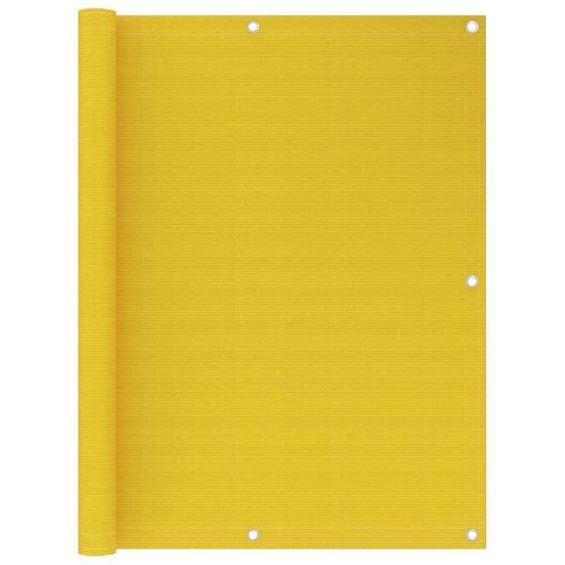 ÉCRAN DE BALCON BRISE PARE VUE PROTECTION CONFIDENTIALITÉ 120 X 600 CM PEHD JAUNE 02_0010189_0