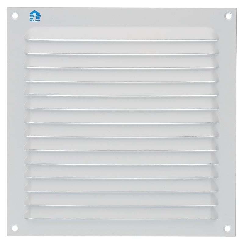 Grille à persienne 436 largeur 200mm hauteur 200mm époxy blanc ral 9010 - RENSON - 8332 - 588903_0