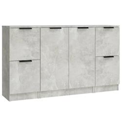 Helloshop26 - Buffet bahut commode armoire meuble de rangement organisateur cuisine salle de séjour salons 3 pcs bois d'ingénierie 02_0037137 - 3000_0