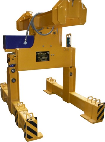 Pince de levage et de manutention des paquets ag_pi120 - pour tôles à plat avec sabots télescopiques et motorisation possible_0
