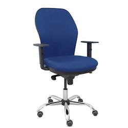 Piqueras y Crespo Silla Jorquera respaldo bali azul marino asiento bali azul marino base cromada y ruedas parqué - bleu multi-matériau 15SB200B200B1_0