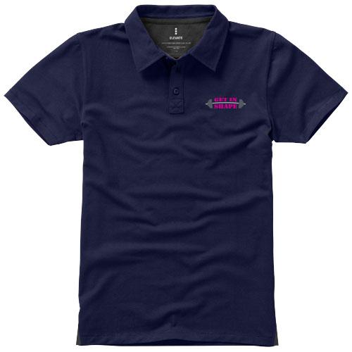 Polo stretch manche courte pour femme Makham - tissu extensible - boutons gravés - 95% coton, 5% élasthanne_0