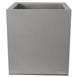Pot en plastique carré aspect granit 30 cm Gris clair Riviera - gris 3580798231772_0