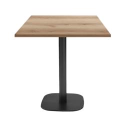 Restootab - Table 70x70cm - modèle Round chene delano - marron fonte 3760371518913_0