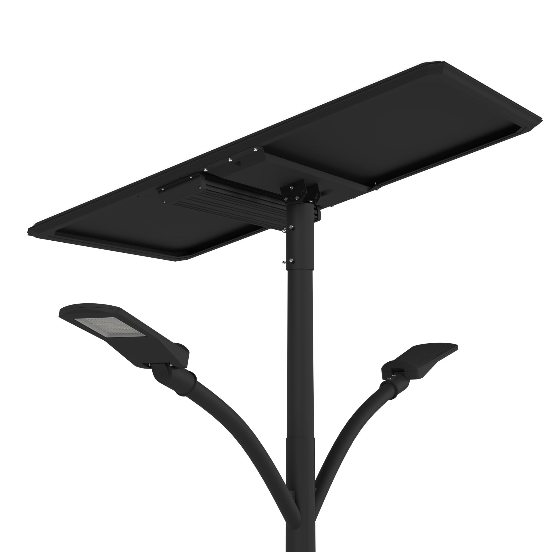 Lampadaire solaire robuste et simple d'installation pour l'éclairage routières et de zones - 2* 11'760 Lumens - 2*60 W - SSLXPRO DUAL2*9K - SOLUX_0