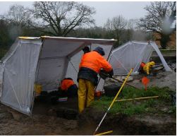 Tente de chantier express 530 / pliable / toile pvc / 3 x 3.20 x 1.90m_0