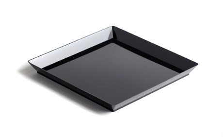 ASSIETTE JETABLE QUARTZ NOIR SOLIA 13 CM (VENDU PAR 200)