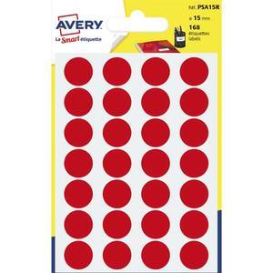 Avery sachet de 168 pastilles ø15 mm. Ecriture manuelle. Coloris rouge._0