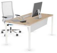 Bureau droit professionnel - Plateau mélaminé ou stratifié brillant - Cinétic_0