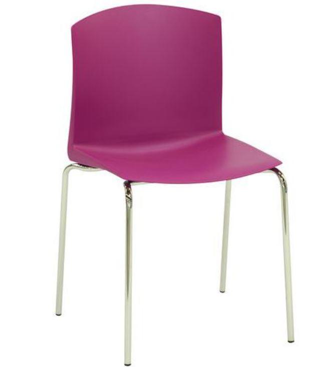 Chaise empilable de réunion – Coque M4 Violet - Hauteur d'assise 460 mm - 5 coloris disponibles_0