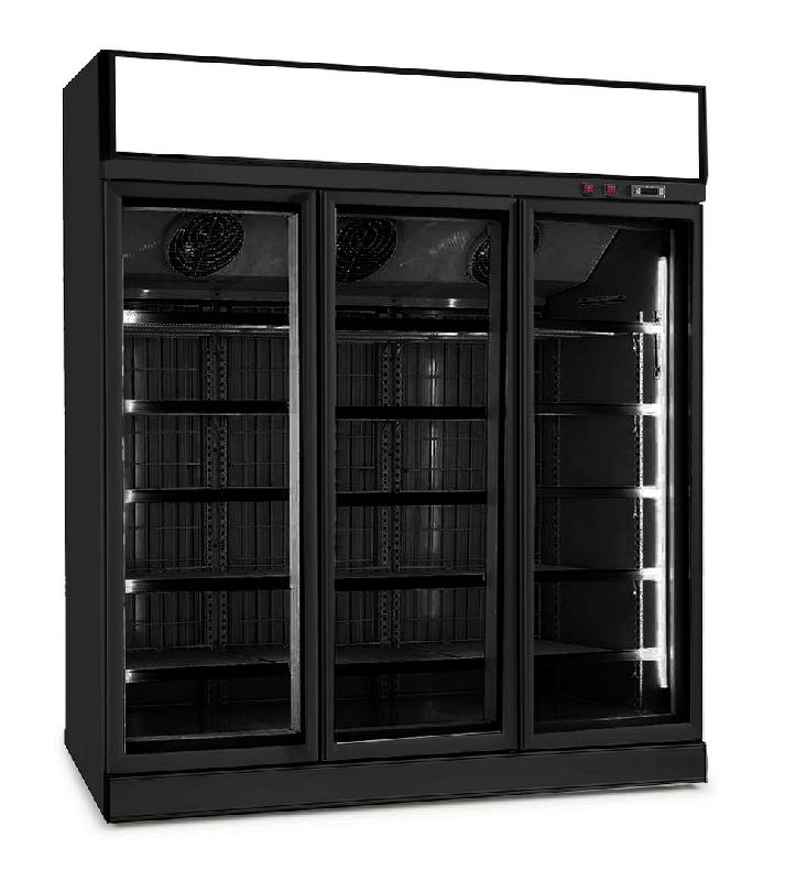 Congélateur libre service 3 portes en verre noir ins-1530f bl - 7455.2435_0