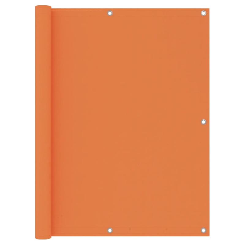 Écran de balcon brise-vue - Protection confidentialité 120x600 cm - Tissu Oxford orange - Imperméable et résistant au vent_0