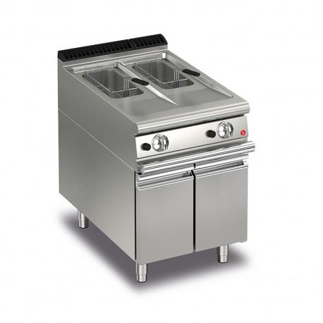 Friteuse gaz monobloc - 10 + 10 litres - gamme queen 700 - 70qfrig610 - baron_0